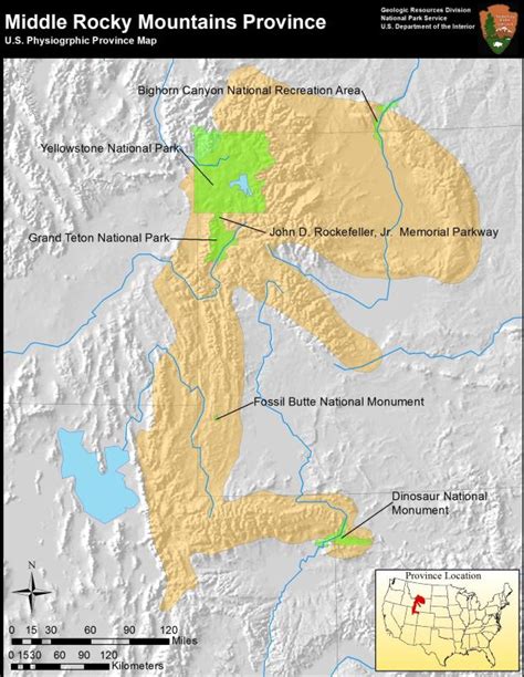 Rocky Mountain System Provinces Us National Park Service