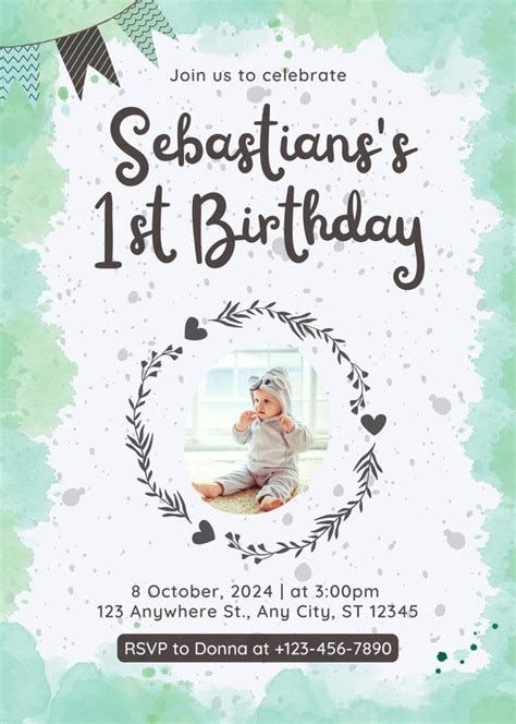 Free Printable Kids Birthday Invitation Templates Canva