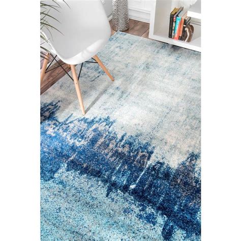 Nuloom Alayna Abstract Blue 9 Ft X 12 Ft Area Rug Rzbd51a 9012 The