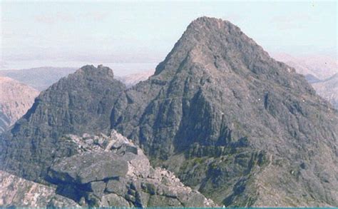 Photograph And Map Of The West Ridge Of Sgurr Nan Gillean From Sgurr A