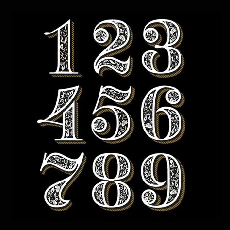 Number Fonts Tatuagem De Numeros Fontes Para Tatuagem