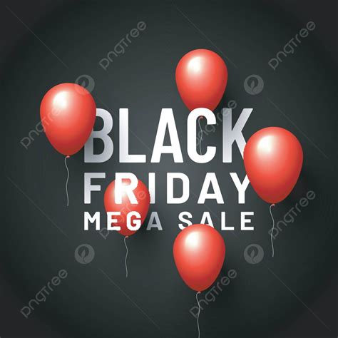 Black Friday Mega Sale Template With Decorative Lettering Vector
