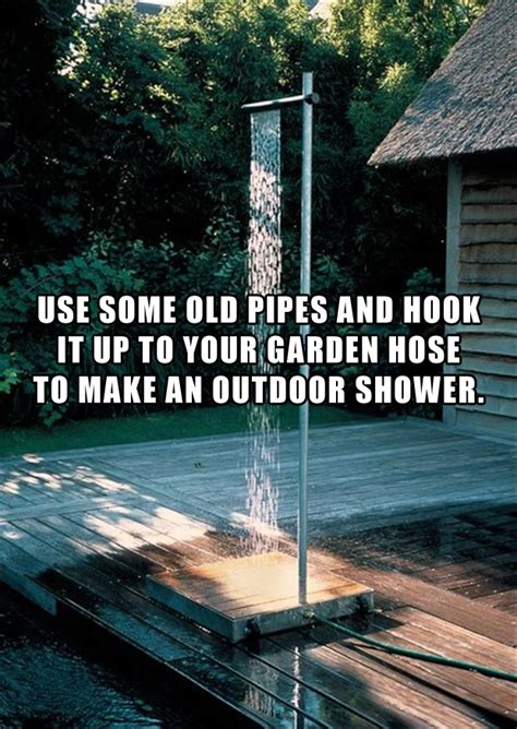 Use Some Old Pipes And A Garden Hose To Create An Outdoor
