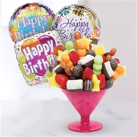 Selecting a present which will gratify her sweet tooth will generate lots of happiness, have the candies personalised with a sweet message or her name and sure you send some of her favourite chocolates for that pleasant surprise. Edible Arrangements® fruit baskets - Birthday Gift For Her