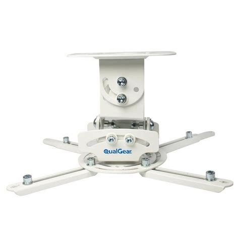 Qualgear Universal Low Profile Projector Ceiling Mount White In The