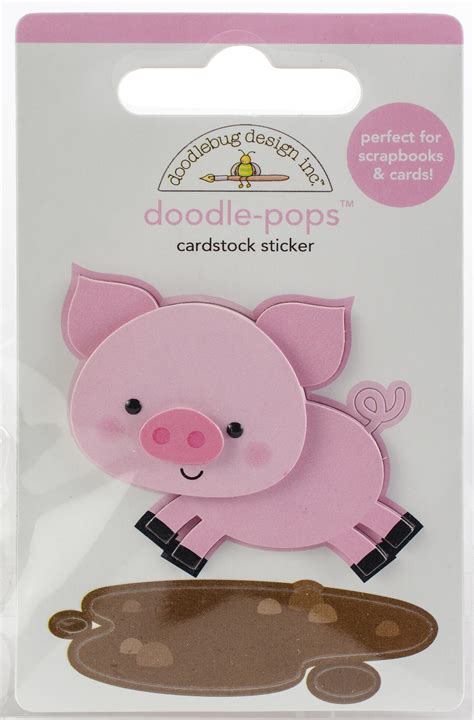 Doodlebug Doodle Pops 3d Stickers Piggy Michaels