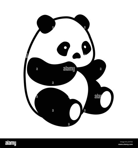 Ilustración Vectorial Cute Dibujos Animados Oso Panda De Asia Panda