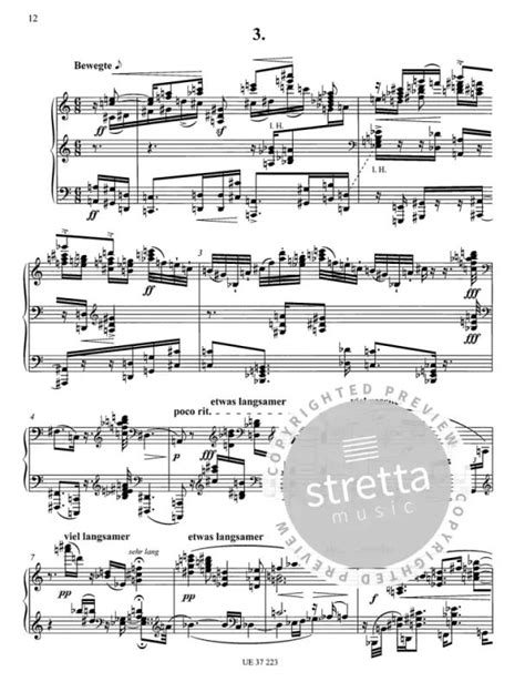 Drei Klavierstücke Op 11 Von Arnold Schönberg Im Stretta Noten Shop