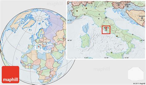 Political Location Map Of Holy See Vatican City Lighten