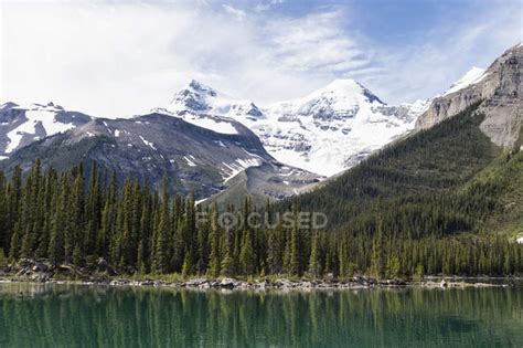 Canada Alberta Jasper National Park Maligne Mountain Maligne Lake