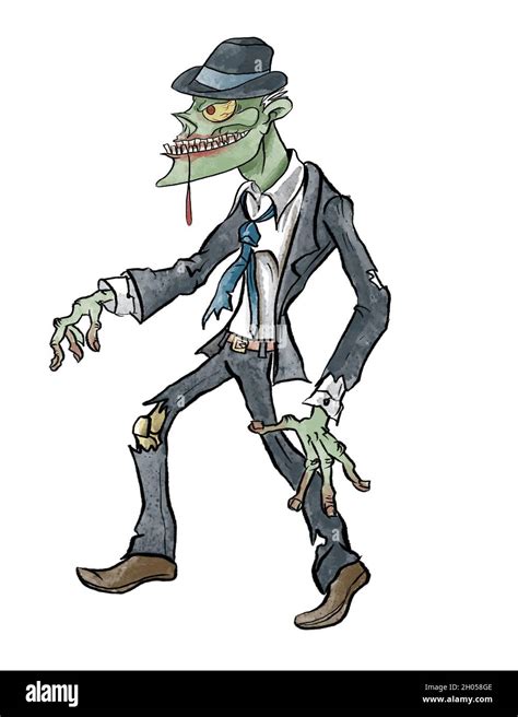 A Hand Drawn Zombie Character Stock Photo Alamy