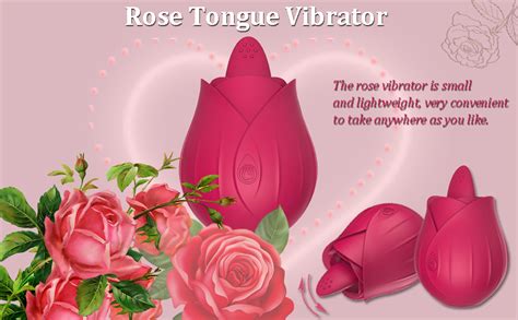 Rose Toy Vibrator With 9 Modes G Spot Vibrating Tongue