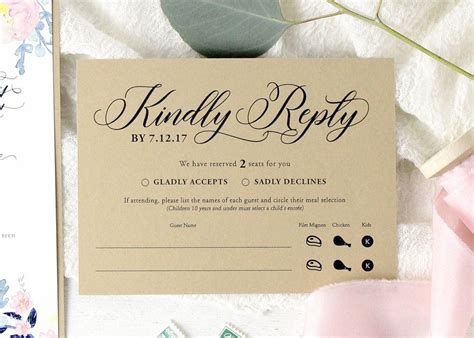 Rsvp Cards For Buffet Wedding Abc Wedding