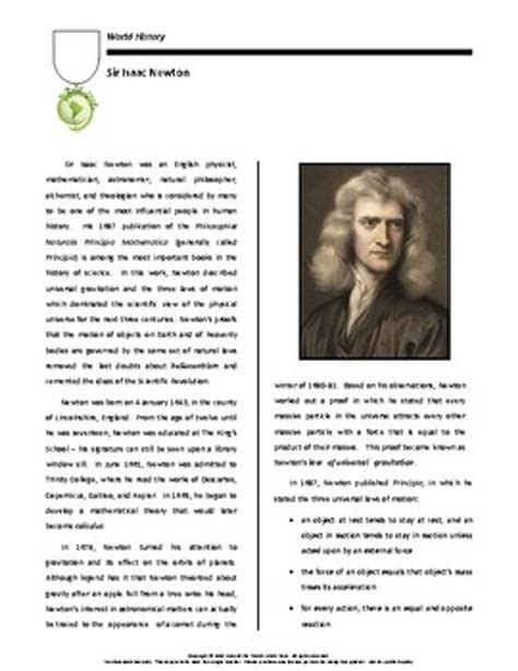 Biography Sir Isaac Newton Amped Up Learning