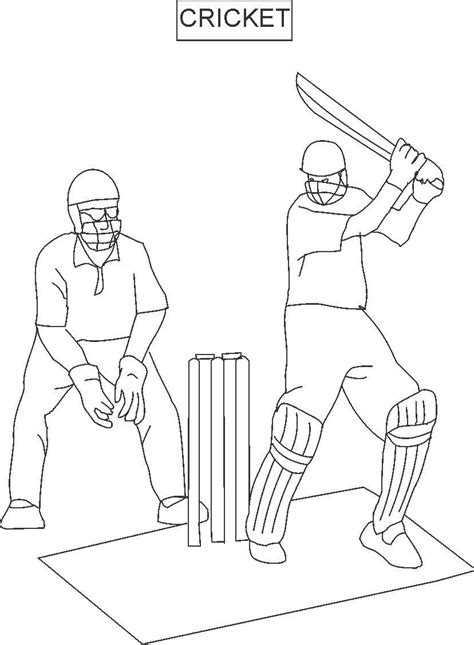 Cricket Bat Coloring Pages