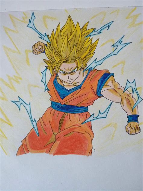 Un Dibujo Viejo De Goku Ssj 2 Para El Animewar Novatowar