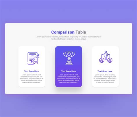 Premast Simple Comparison Table Powerpoint Template