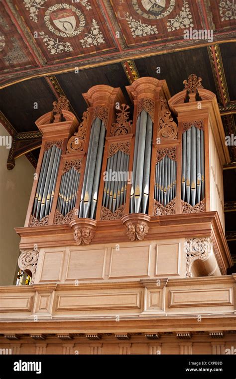 Organ In The Chapel In Trinity College Cambridge Uk Stock Photo