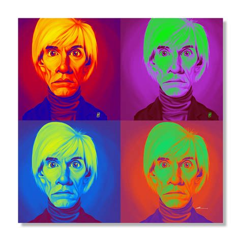 Andy Warhol On Andy Warhol Aluminum Print 16w X 16h Rob Art