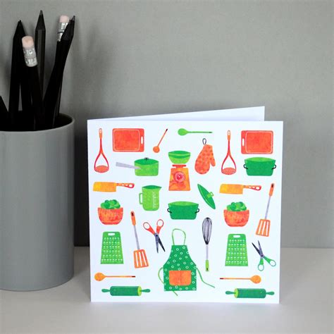 Kitchen Utensils Greetings Card