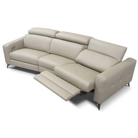 Curved Leather Sofa Recliner Baci Living Room