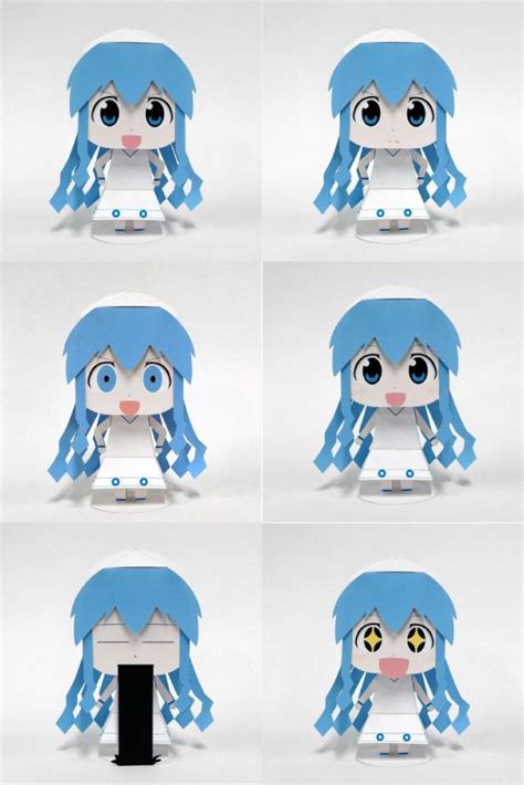 3d Paper Paper Toys Paper Crafts Ika Musume Origami Squid Girl
