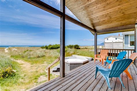 Dog Friendly Oceanfront Beach Cottage W Private Hot Tub Right On The
