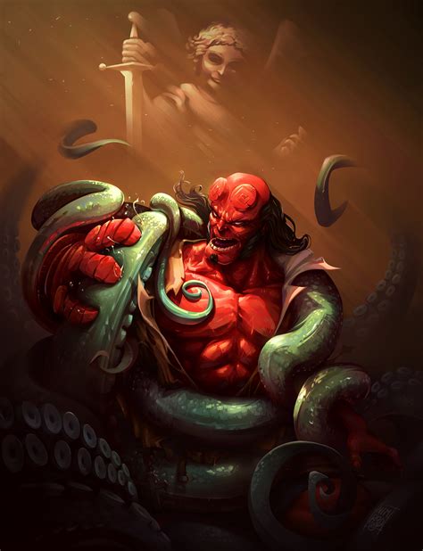 Something Marvel Something Dc Bit Of Both Herochan Hellboy Art By