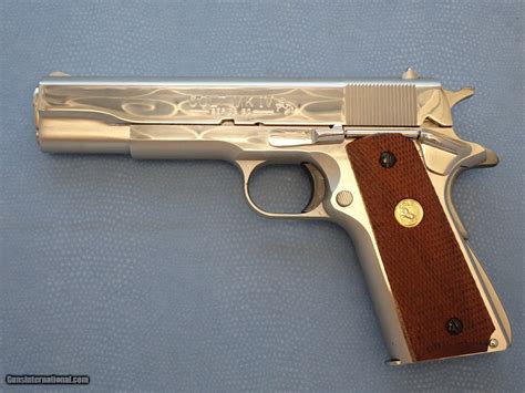 1984 Nickel Finish Colt Mk Iv Series 80 Government Model 1911 45 Acp