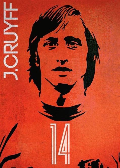 Johan Cruyff Soccer Art Soccer Poster Sport Poster Football Soccer