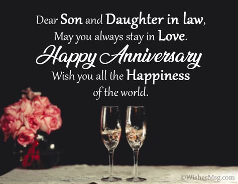 Anniversary Wishes For Son And Daughter In Law Wishesmsg 1st Marriage