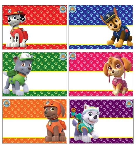 Customized Paw Patrol Food Labels Paw By Veronicavaselinarts 5bf Artofit