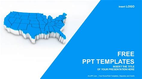 Map Of Usa Recreation Powerpoint Templates