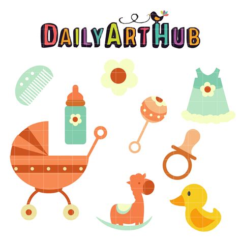 Cute Baby Things Clip Art Set Daily Art Hub Graphics Alphabets And Svg