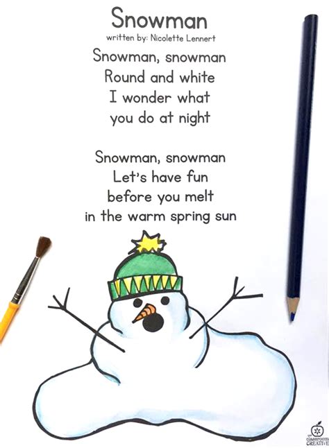 Winter Poem Of The Week Winter Poems Kids Poems Kindergarten Poems