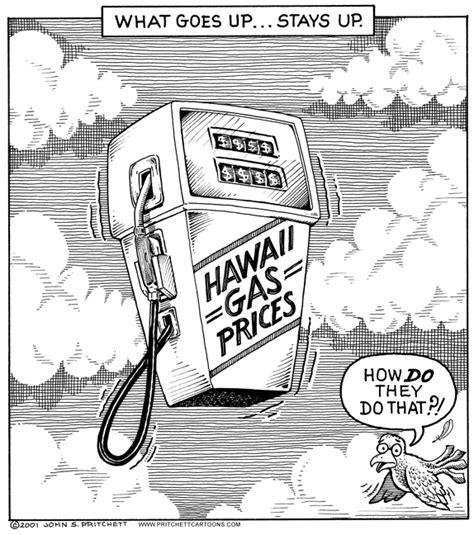 Gasoline Gas Prices Cartoon Hawaii Gas Prices Stay High When Mainland Prices Are Down Gas