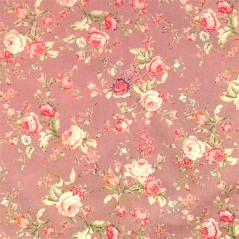 Vintage Rose Material Cotton Poplin Fabric By Rose And Hubble From