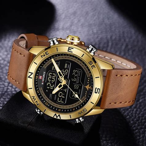 Αγορά Άνδρες S ρολόγια Naviforce 9144 Fashion Gold Men Sport