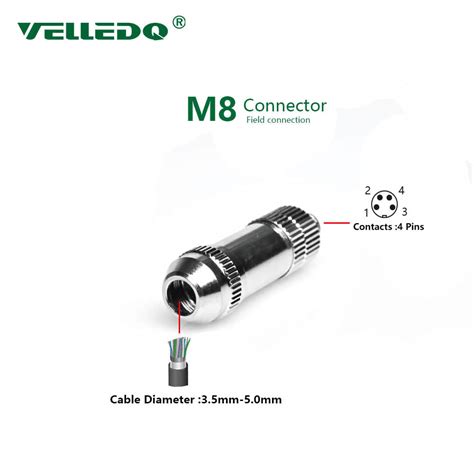 M8 Connector 4 Pin Electrical Products And Industrial Automation