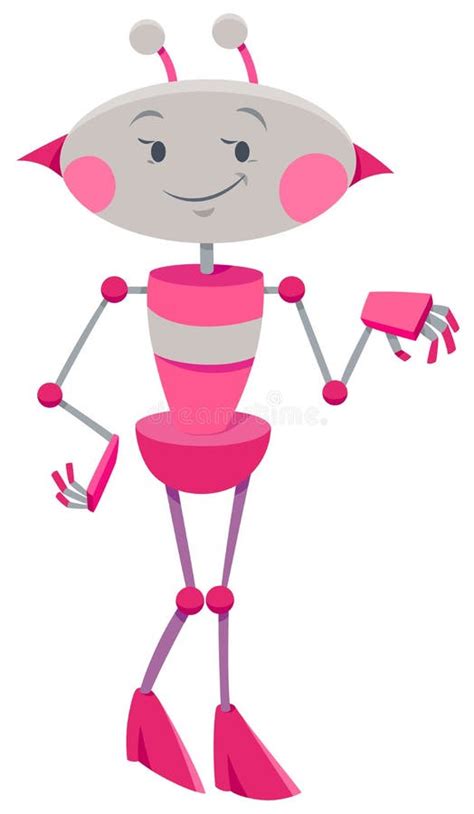 Cartoon Female Robot Illustration Stock Vector Illustration Of