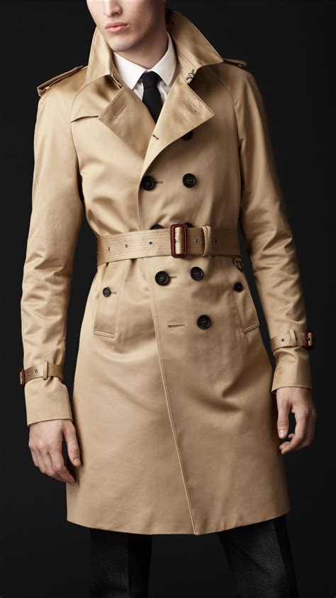 Lyst Burberry Prorsum Cotton Military Trench Coat In Natural For Men
