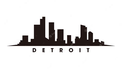 Premium Vector Detroit Skyline And Landmarks Silhouette Vector