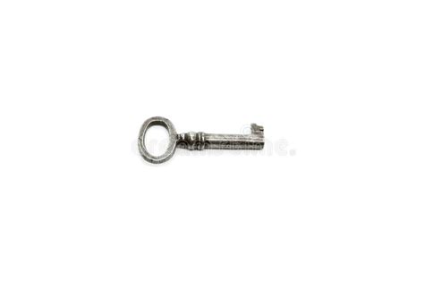 Old Silver Key Isolated On White Background Stock Photo Image Of Gray