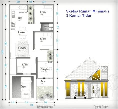 Denah Rumah Minimalis Lantai X Couple Gambar Design Rumah