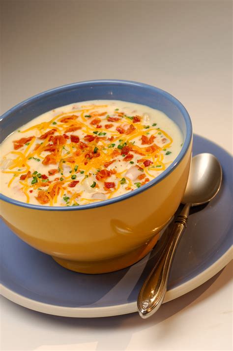 Just be sure not to leave off the cheddar and bacon (or ham), they add lots of flavor! Cooking With Mickey: Recipe: Loaded Baked Potato Soup