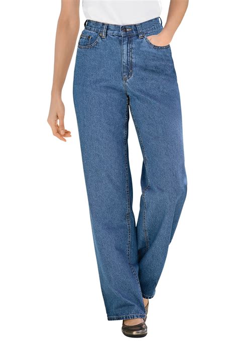 Woman Within Woman Within Womens Plus Size Tall Relaxed Fit 5 Pocket Jeans 20 T Medium