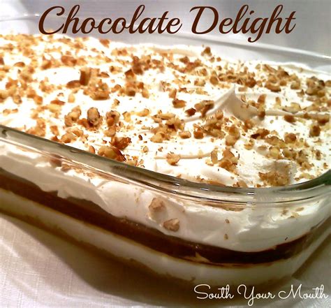 Chocolate peanut butter layer dessert. South Your Mouth: Chocolate Delight