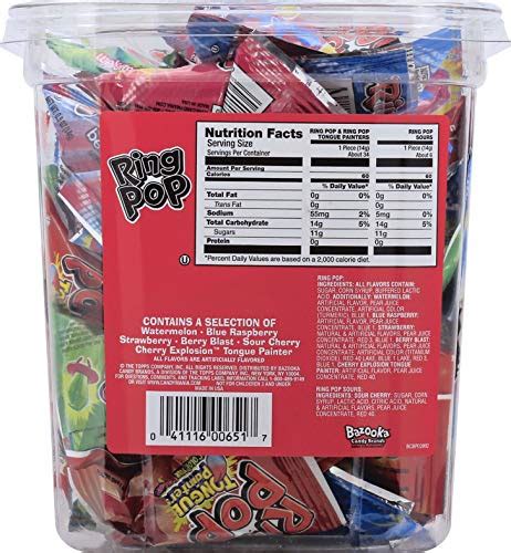 Ring Pop Hard Candy Pops Variety Pack 40 Count Pricepulse