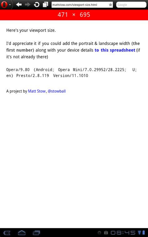If you need a rollback of opera mini, check out the app's version history on uptodown. Android Viewport Width Comparisons