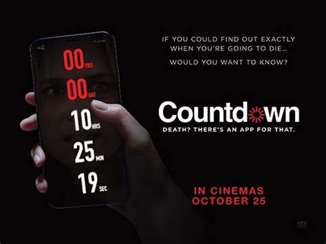 Countdown isn't the only movie opening this fall about the dark side of apps and smartphone technology either, with next month's comedy jexi revolving around an a.i. Nerdly » Trailer & Poster for app-horror 'Countdown'